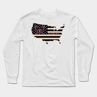 back the pink breast cancer Long Sleeve T-Shirt